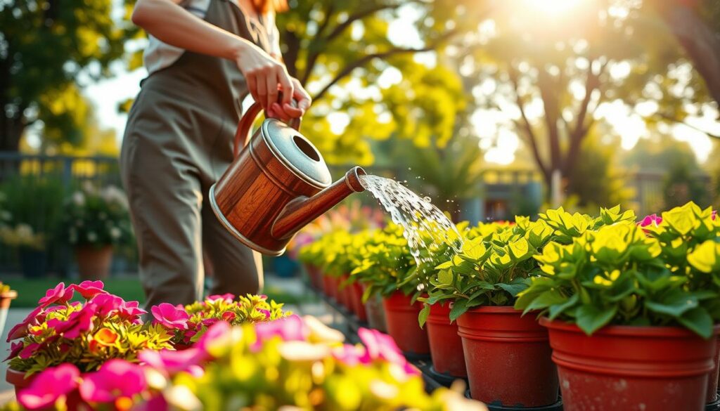 best way to water plants in summer