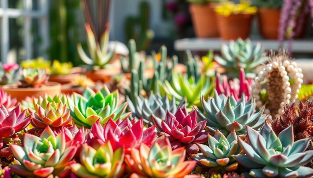 colorful succulents