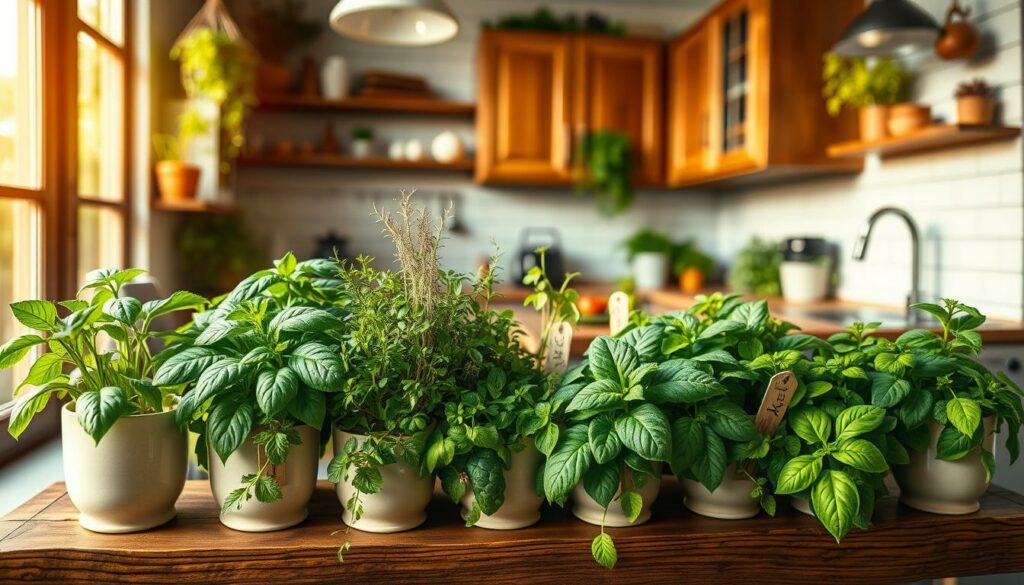 indoor herb garden setup
