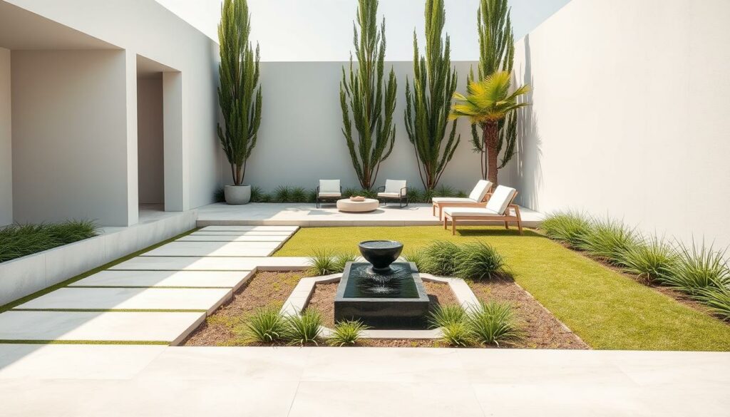 minimalist garden layout