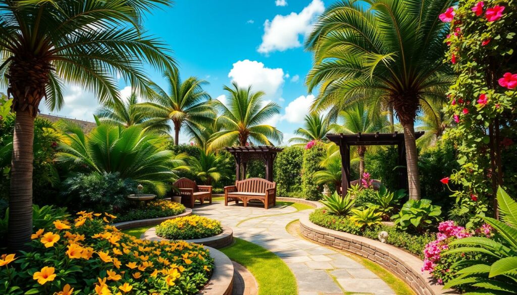 tropical garden layout